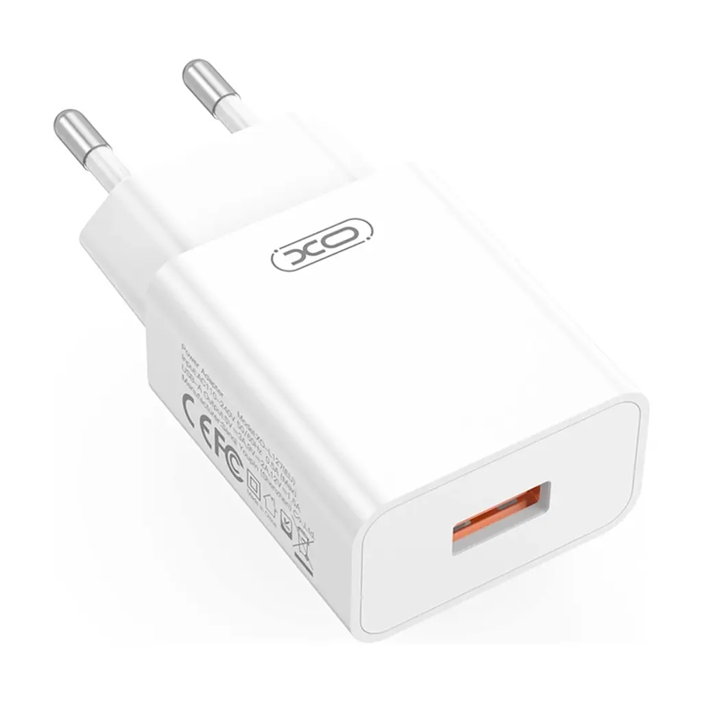 Зарядний пристрій XO USB-A QC18W White (L127.white) - фото 4