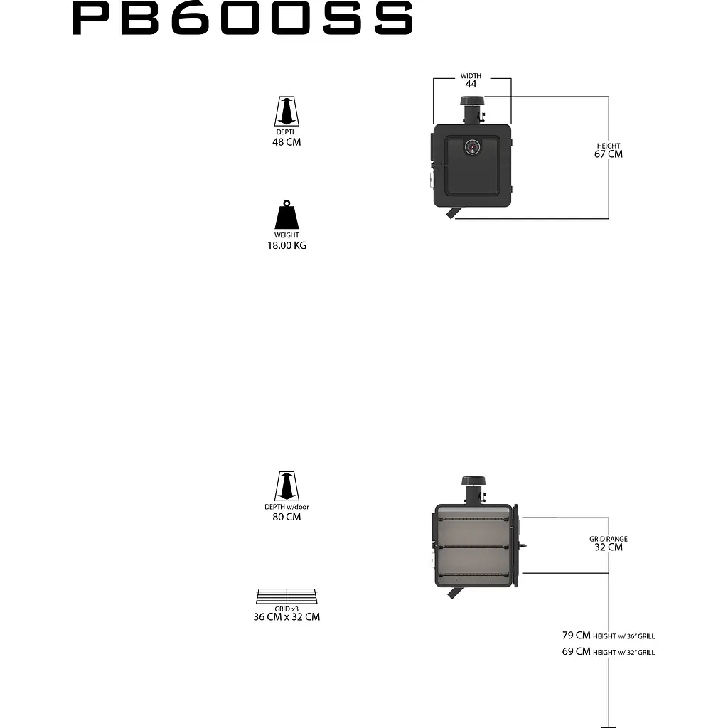 Дополнительная боковая камера для копчения Pit Boss для моделей PB550G, PB850G, PB1000XL, PB1150G, PB1000XLW1, PB850PS2, PB1150P - фото 6