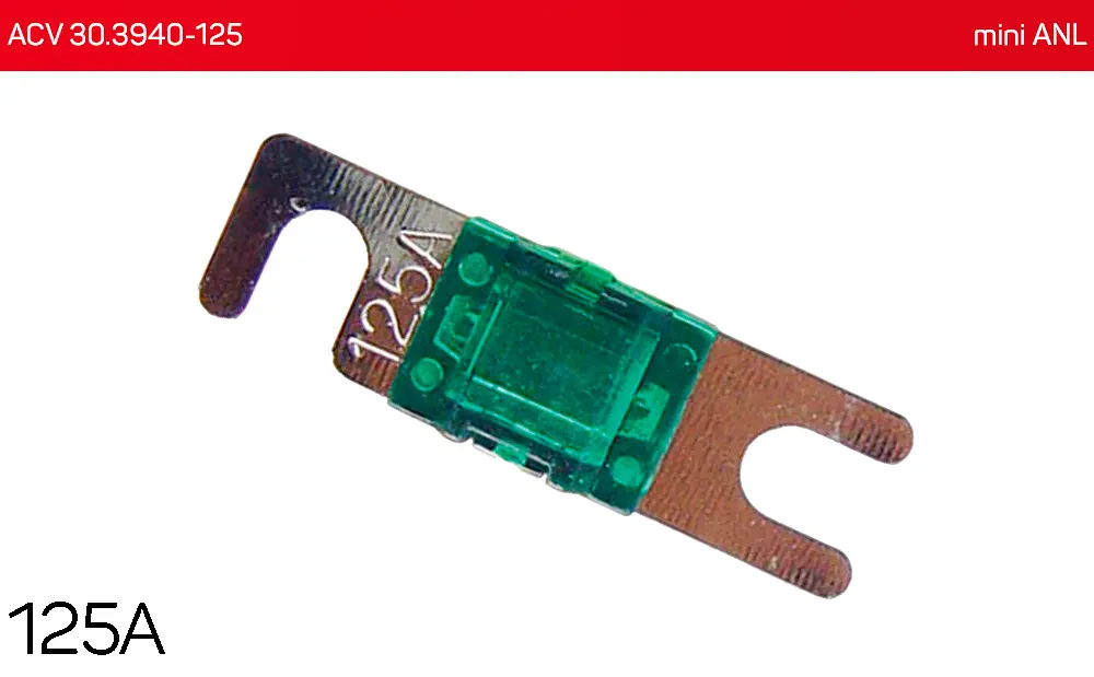 Запобіжник mini ANL 125А (1 шт.) ACV 30.3940-125 - фото 2
