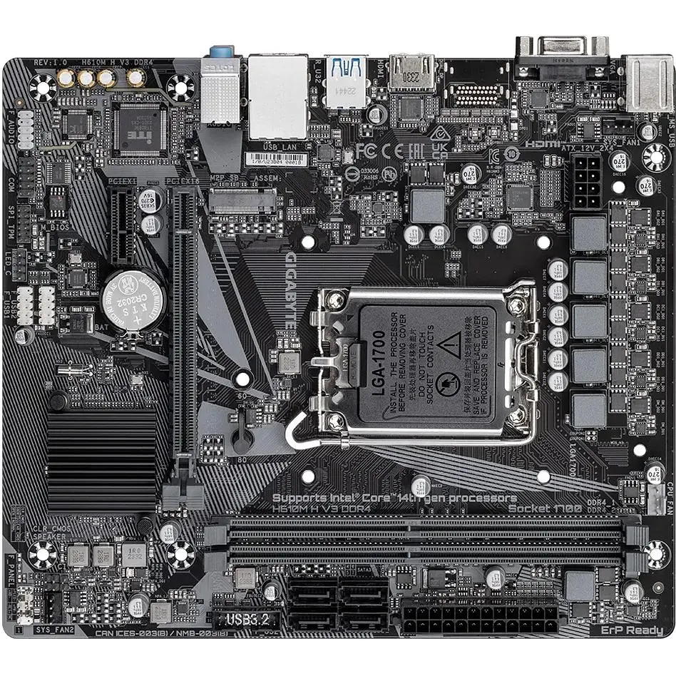 Материнська плата Gigabyte H610M H V3 DDR4 Socket 1700 - фото 4