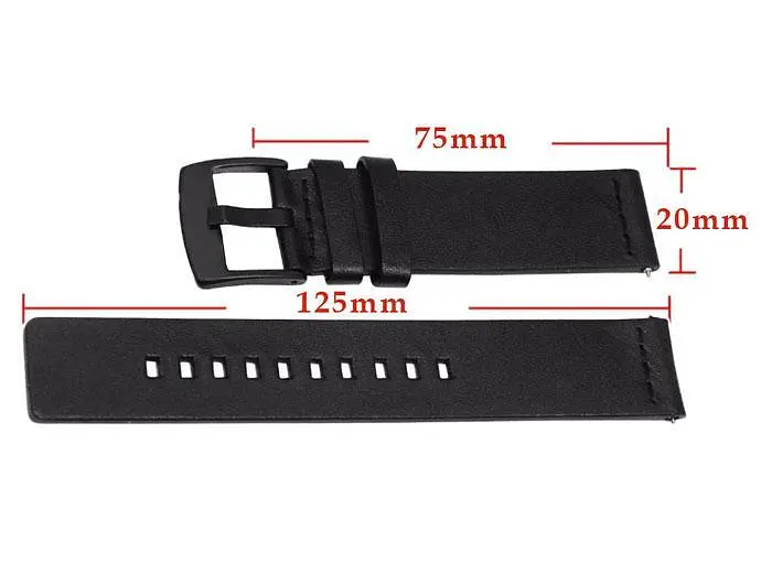 Кожаный ремешок Primo Classic для Garmin Vivoactive 3/Vivomove HR/Forerunner 245/645 Black - фото 6