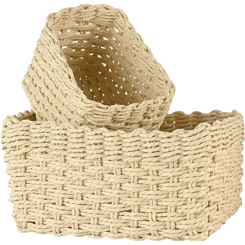Кошик плетений МВМ My Home (MVM) TH-34 S 17х11х11 см бежевий (TH-34 S BEIGE) - фото 3