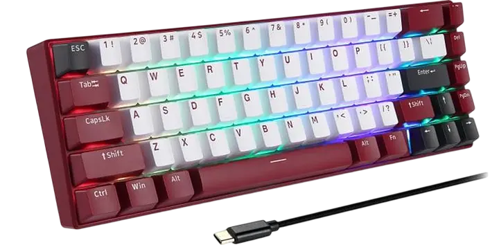 Клавіатура бездротова Motospeed BK67 Longhua RGB Blue Red (mtbk67rmb) - фото 2