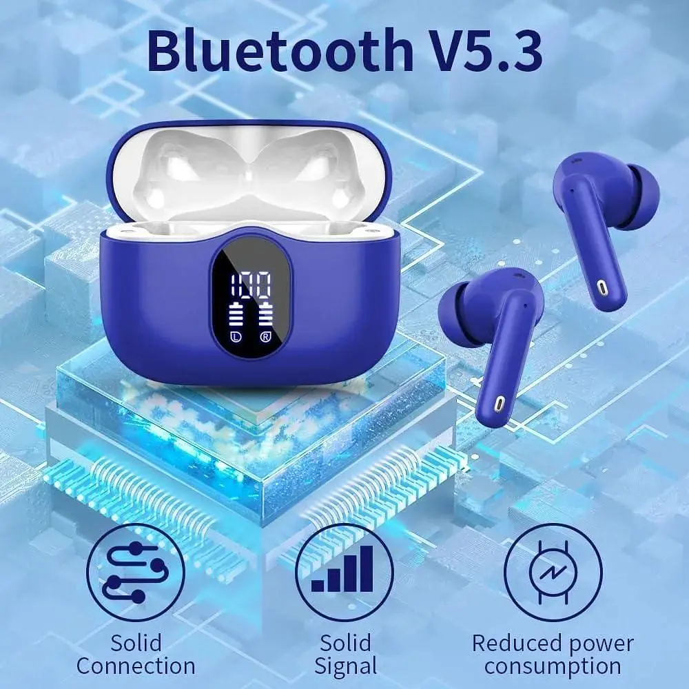 Бездротові навушники Bluetooth 5.3 з мікрофоном та шумопоглинанням - фото 5