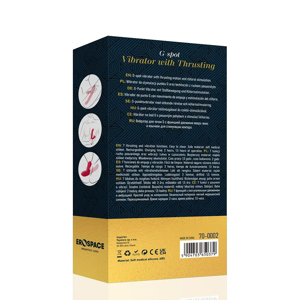 Вібратор-кролик Erospace Sweet Play A2 23 см червоний - фото 12