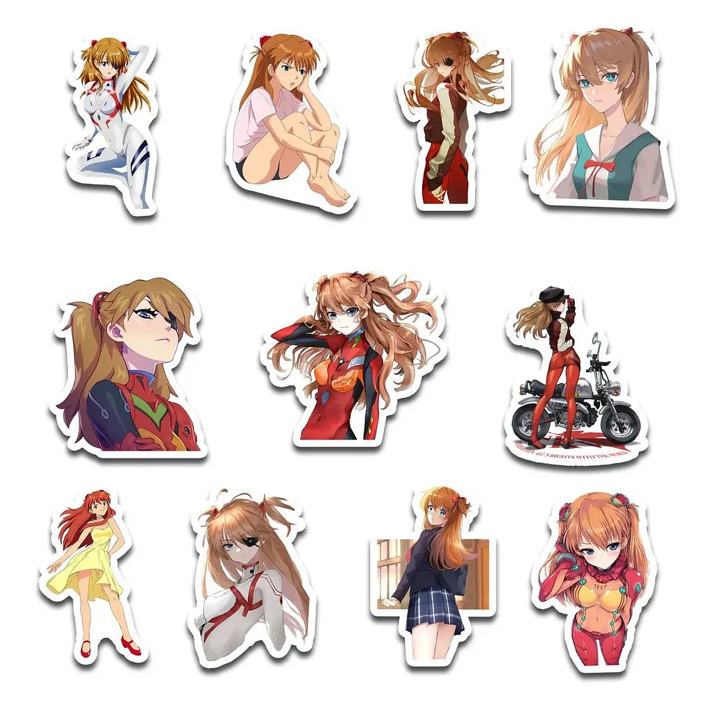 Стикерпак GeekLand Evangelion Asuka Langley 45 штук (SP AL 01) - фото 5