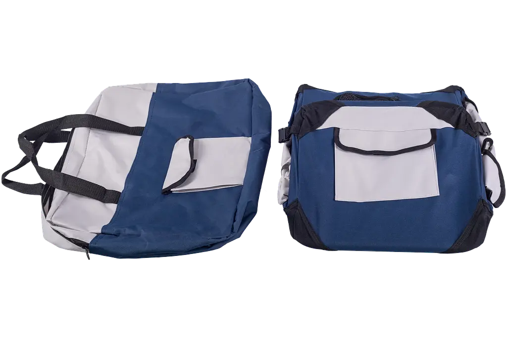 М'яка клітка для собак SenFul Pet Soft Crate з флісовим килимком та чохлом, синьо-сіра - фото 8
