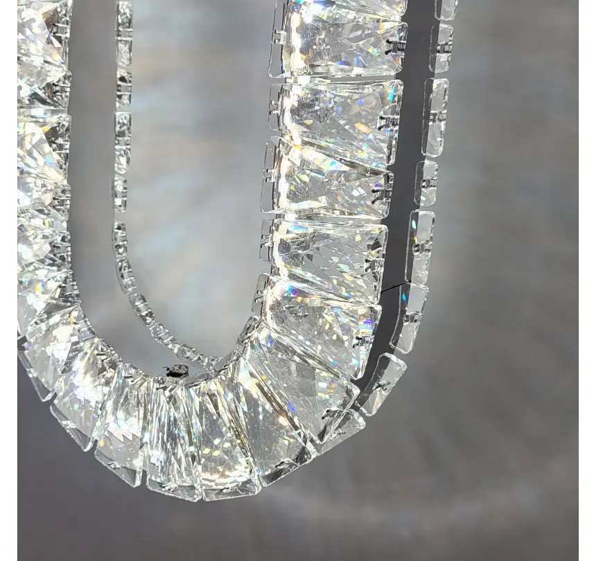 Підвісна LED-люстра Artlight 7709/2A-CH із сяйливими кришталевими петлями в полірованому хромі - фото 5