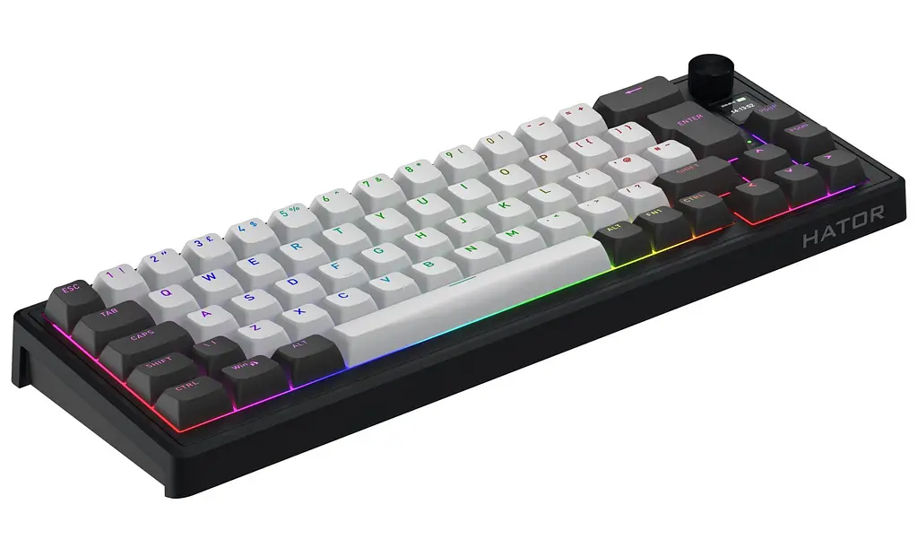 Клавіатура HATOR Skyfall 65 PRO Wireless Silent Switches UK-ISO Grey Black (Англ.) (HTK4160EU) - фото 4