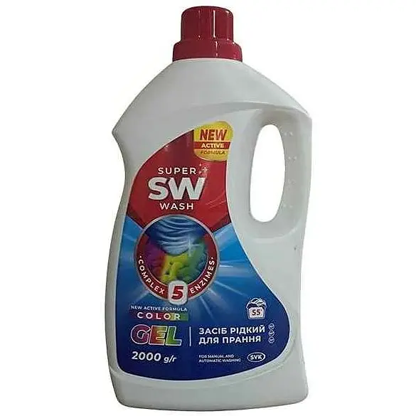 Гель для прання SUPER WASH 2л автоматичне/ручне COLOR