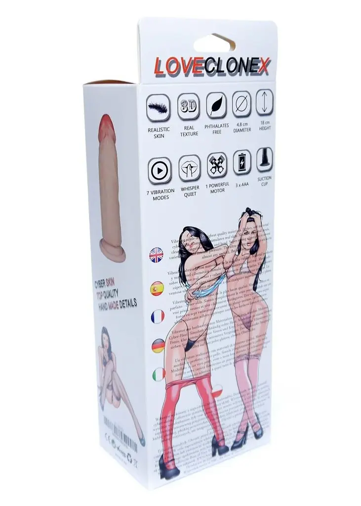 Вібратор B - Series Real Fobos 6", 18 см (тілесний) - фото 6