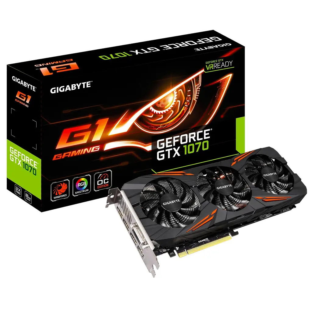 Відеокарта Gigabyte GTX 1070 8Gb Gaming G1 (GV-N1070G1 GAMING-8GD) (GDDR5, 256 bit, PCI-E v3.0) Б/в - фото 6