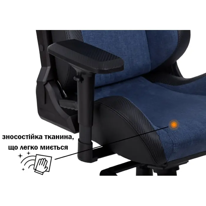 Геймерське крісло GT Racer чорне з темно-синім (X-8005 Dark Blue/Black) - фото 3