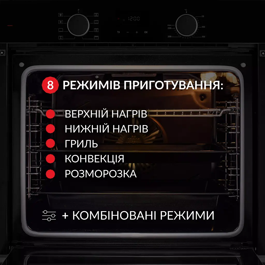 Духовой шкаф электрический Weilor FDO6F8BK - фото 4