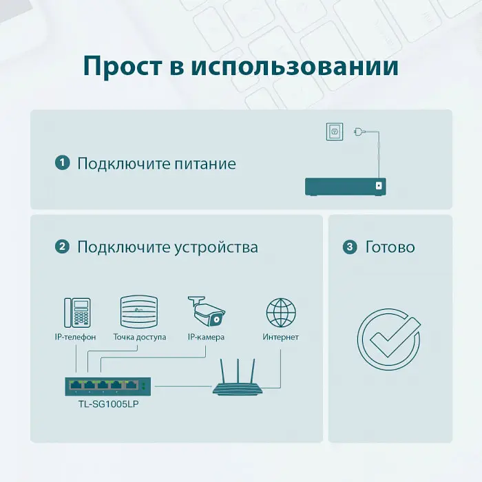 Коммутатор TP-Link TL-SG1005LP (TL-SG1005LP) - фото 3
