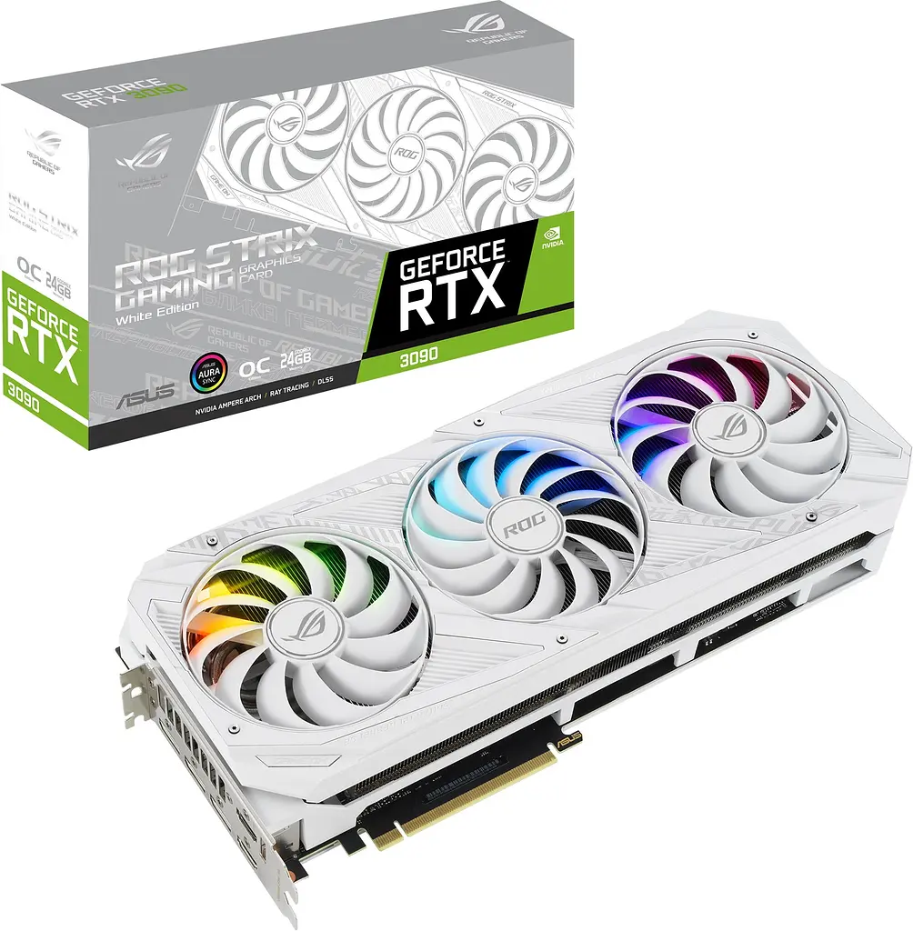 Відеокарта GeForce RTX 3090 24GB Asus ROG Strix OC White (ROG-STRIX-RTX3090-O24G-WHITE) Б/В - фото 2