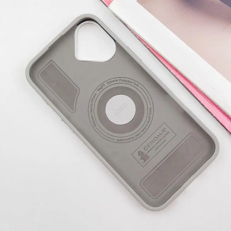 Чохол SGP PC+Leather with MagSafe для Apple iPhone 16 (6.1) Grey - фото 3