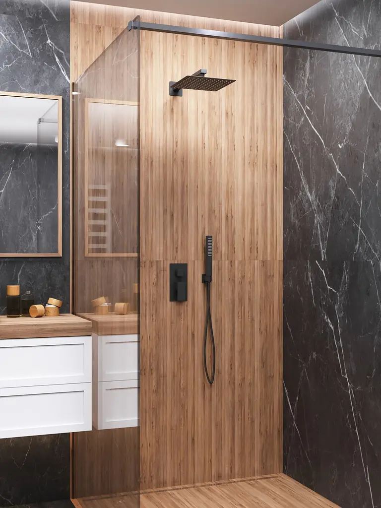 Душевая система скрытого монтажа Corsan Adour black + BOX Z01MBL, Черный матовый - фото 4