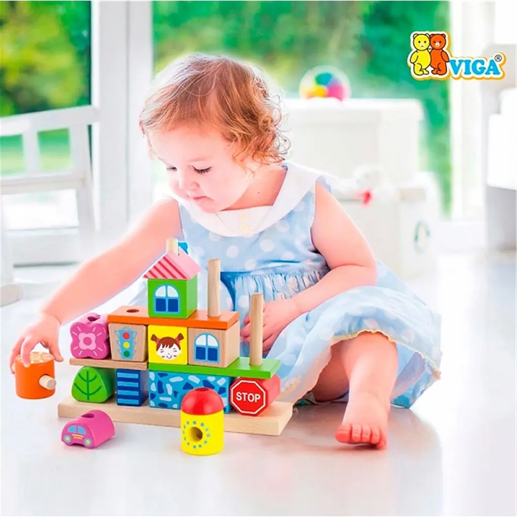 Набір кубиків Viga Toys Місто (50043) - фото 3