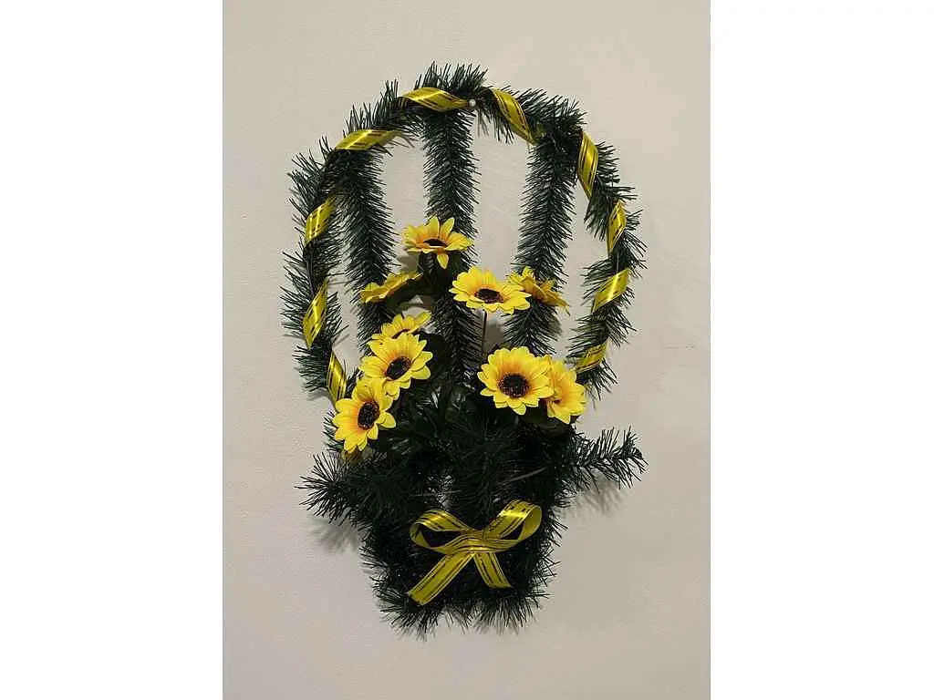 Корзина з квітами MEMORI №4 "Соняшник" 47х36см жовтий 222