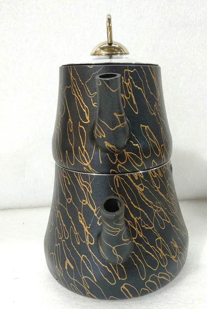 Двоярусний чайник O.M.S. Collection 8204-M Gold (0,8/1,8 л.) - фото 4