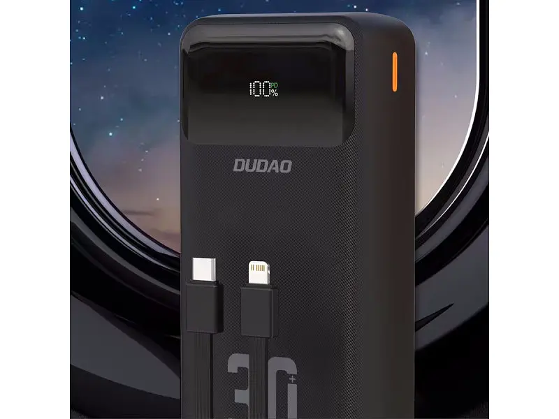 Зовнішній акумулятор (Power Bank) Dudao K15 Max 30000mAh 22.5W Black - фото 3