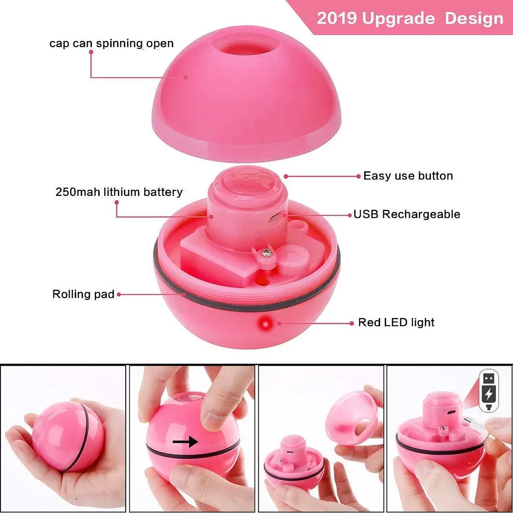 Мячи интерактивные Эмили Домашние животные, Кошачьи игрушки, автоматические самовращающиеся кошачьи шарики для кошачьих игрушек - фото 3