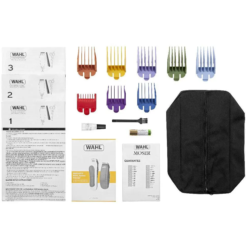 Машинка для стрижки Wahl Color Pro Combo бело-синяя - фото 4