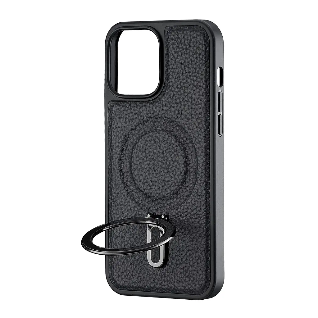 Чохол Jinduka Leather Ringo iPhone 13 Pro Max Black - фото 4
