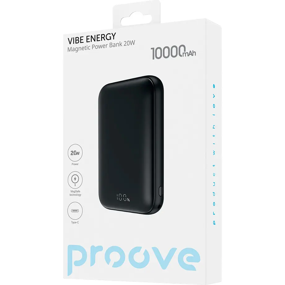 Зовнішній акумулятор Proove Vibe Energy 10000mAh 20W Black [PBVE20020001] [104209] - фото 4