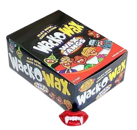 Жувальні гумки Wack-O-Wax Concord Wax Fangs зі смаком вишні 14г