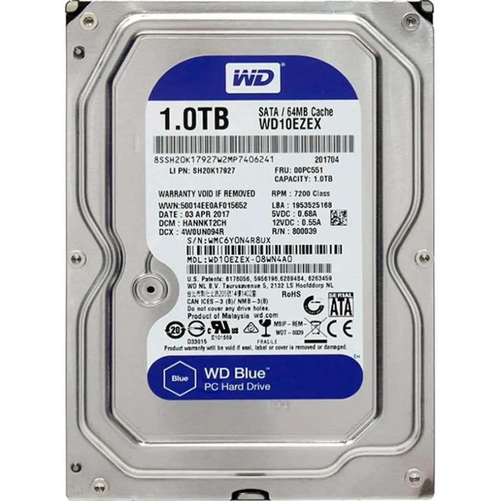 Жесткий диск 3.5` WD Blue 1TB SATA 64MB (WD10EZEX) Refurbished - фото 2