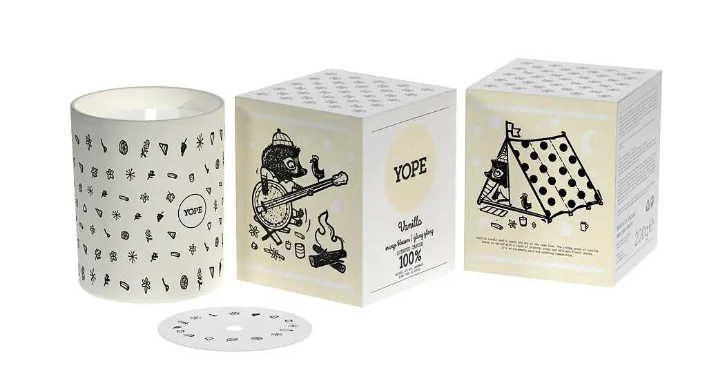 Свічка декоративна Yope Vanilla 9.8 х 8.3 см біла  200 мл - фото 3