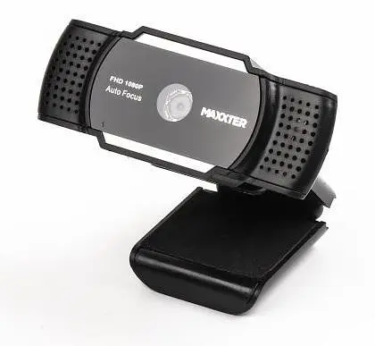 Вебкамера Maxxter WC-FHD-AF-01 чорний, 1.3 Mpx, 1920x1080, Auto-Focus, USB 2.0, вбудований мікрофон, (WC-FHD-AF-01)
