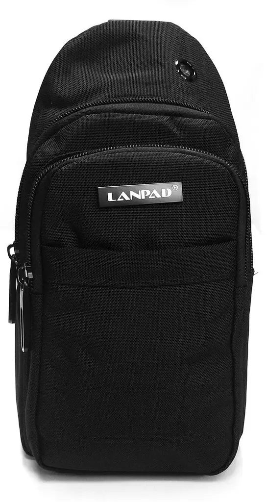 Чоловіча сумка тканинна Lanpad Чорна (LAN35001 black)