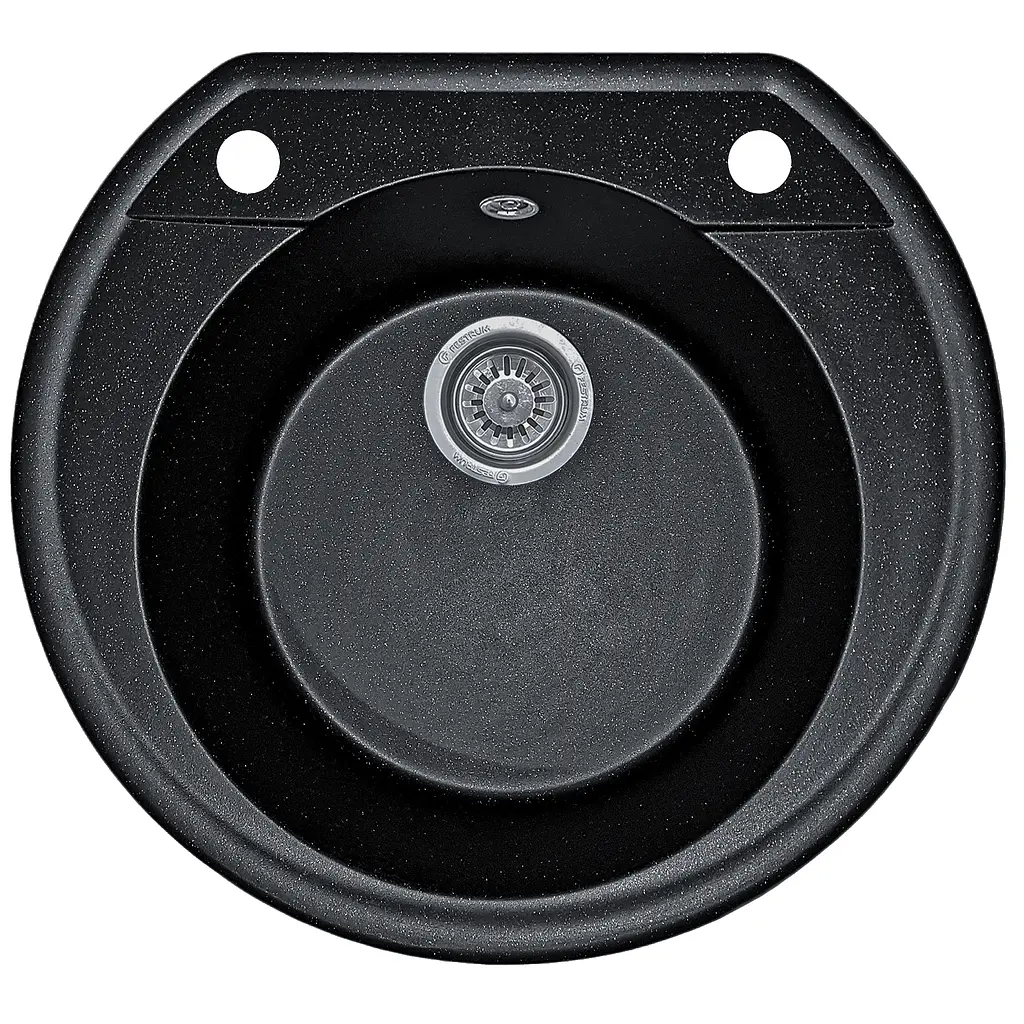 Мойка кухонная Valetti 31N гранитная 530х490 мм черная - фото 4
