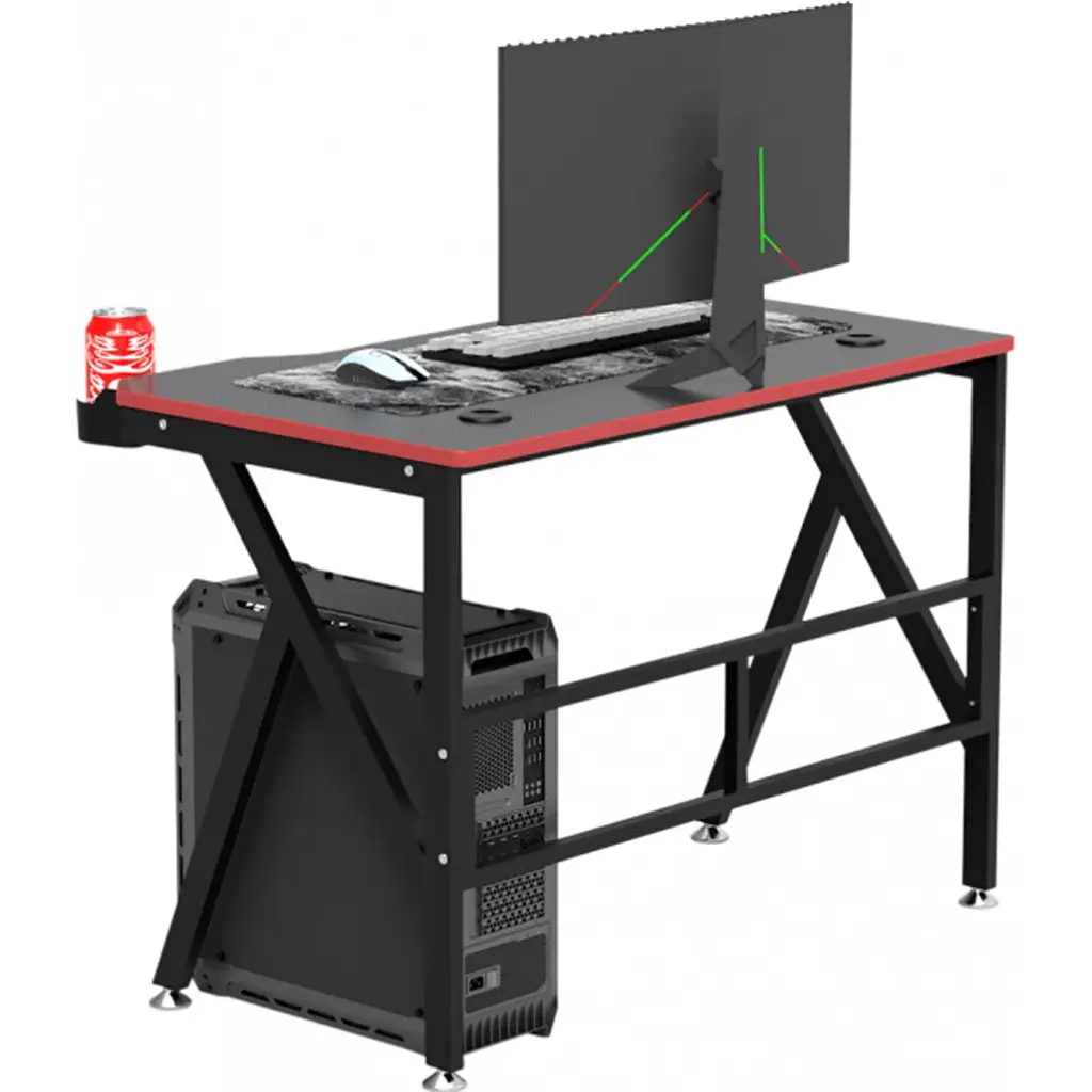 Комп'ютерний ігровий стіл GT Racer T-1218 Black [123403] - фото 5