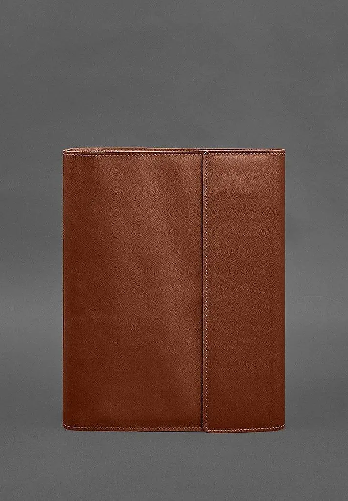 Кожаная папка для документов "Семейная" А4 Светло-коричневая - фото 2