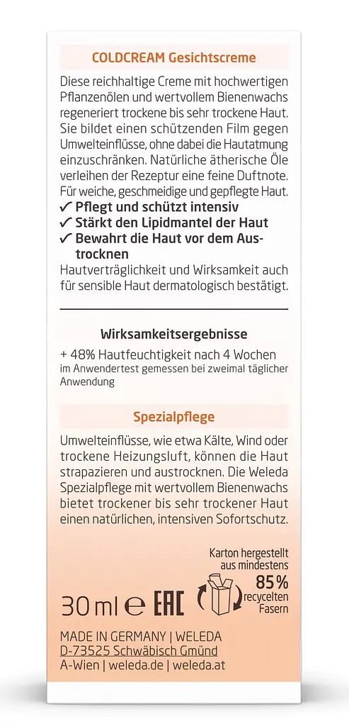 Захисний крем від вітру та холоду Weleda Колдкрем, 30 мл (00818700) - фото 4