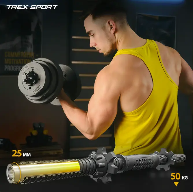 Гантелі композитні TREX Sport TX-010SK 2х10кг - фото 4
