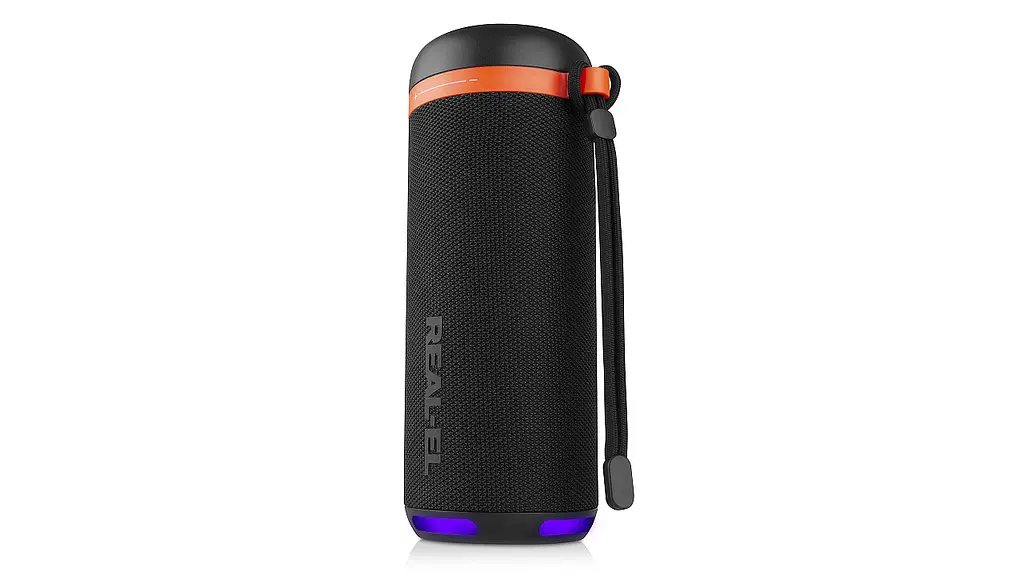 Колонка портативна 2.0 Real-El X-7011 Black, 2 x 5 Вт, пластиковий корпус, Bluetooth, USB - А/USB - C, RGB підсвічування, живлення від акумулятора, вбудований мікрофон, 86 дБ, 1800мА*год, час роботи 10 год (EL121600026) - фото 2