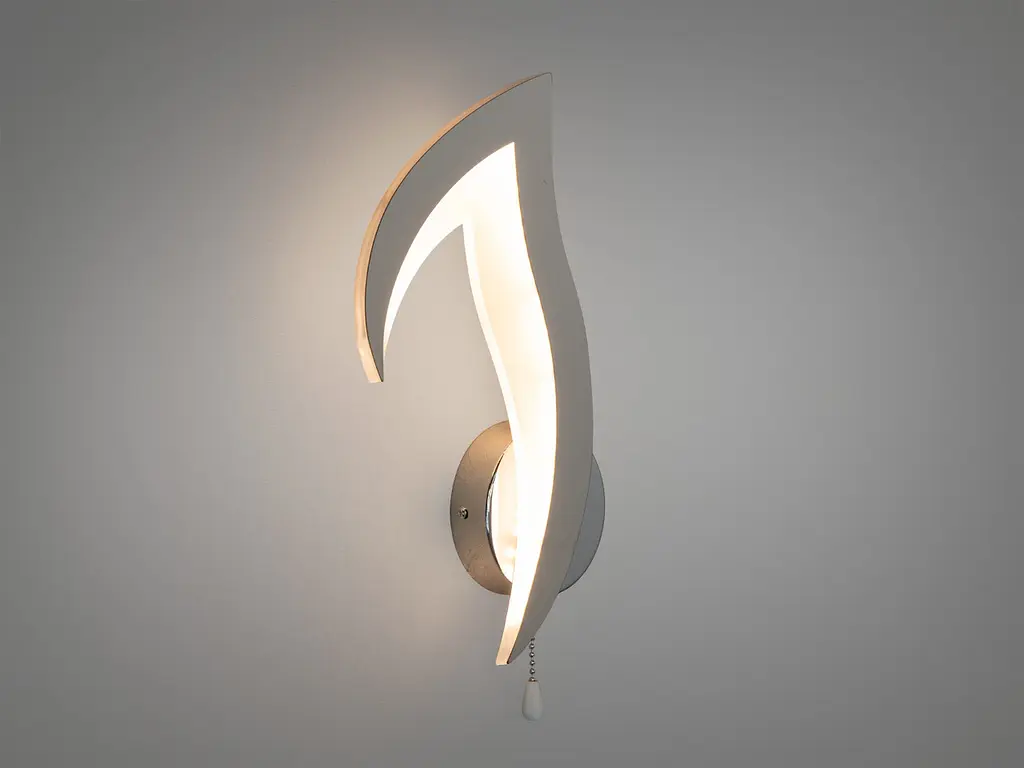 Светильник LED Diasha 8146/1HR 12W хром для детской комнаты высота 33 см диаметр 20 см - фото 3