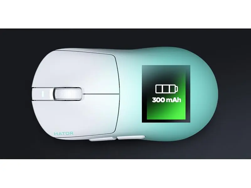 Миша Hator Quasar 3 ULTIMA 8K Wireless white/mint (HTM761) - фото 6