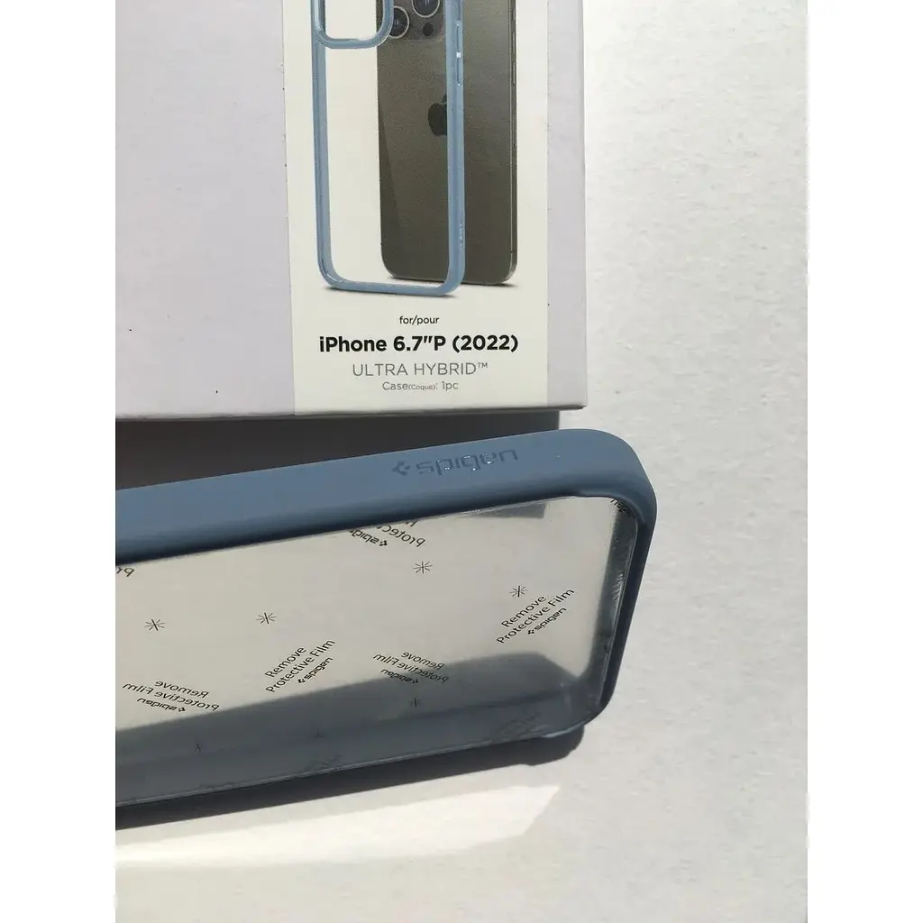Оригінальний протиударний чохол Spigen Ultra Hybrid для iPhone 14 Pro Max Sierra Blue ACS04820 прозорий - фото 4