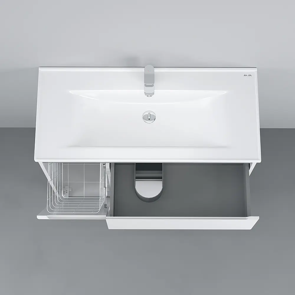 Тумба підлогова AM.PM X - Joy 100 см лівобічна з умывальником (M85-FSL10026-WC10026WG38) - фото 3