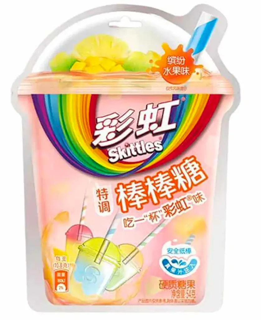 Льодяники Skittles Lollipop Fruit Pink Pack 54г