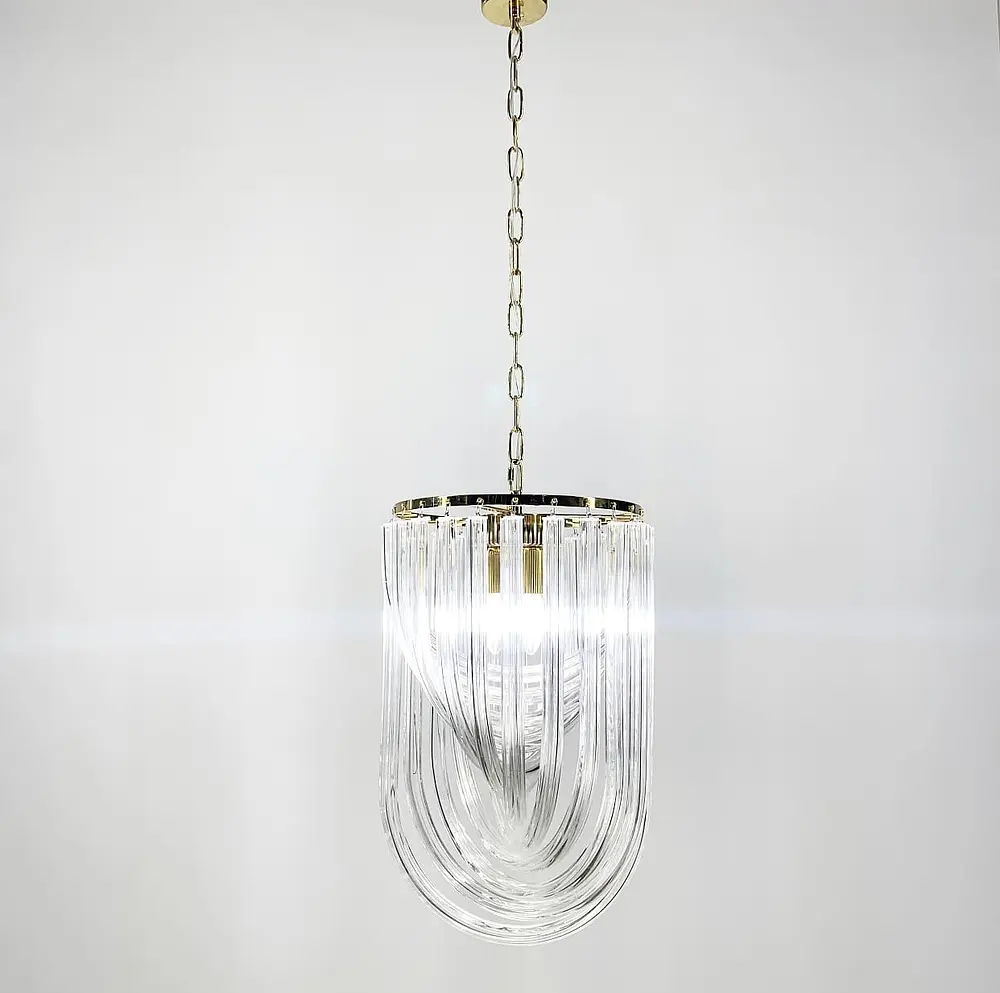 Подвесной светильник Flow Light в золотом каркасе Ø 30 см | Line F | Арт. SA36-300 - фото 3