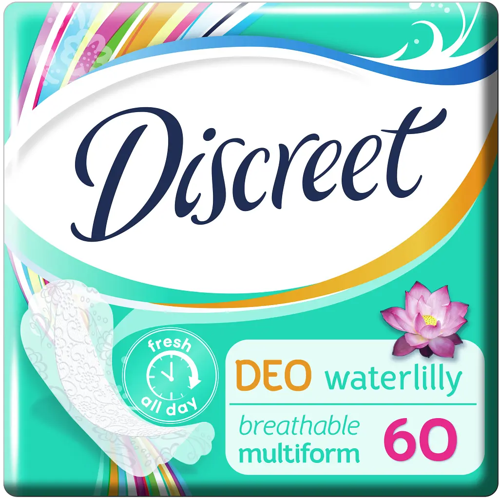 Щоденні прокладки Discreet Deo Water Lily 60 шт. (8001090170354/8700216152983) - фото 4