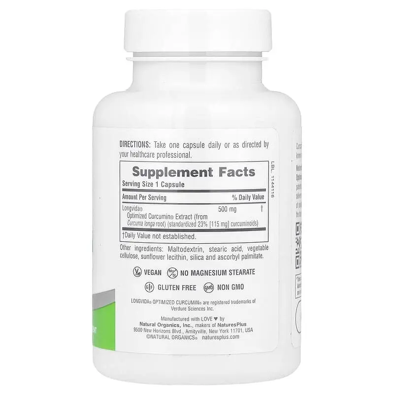 Куркумін NaturesPlus Pro Longvida Curcumin 500 мг 60 льодяників - фото 2
