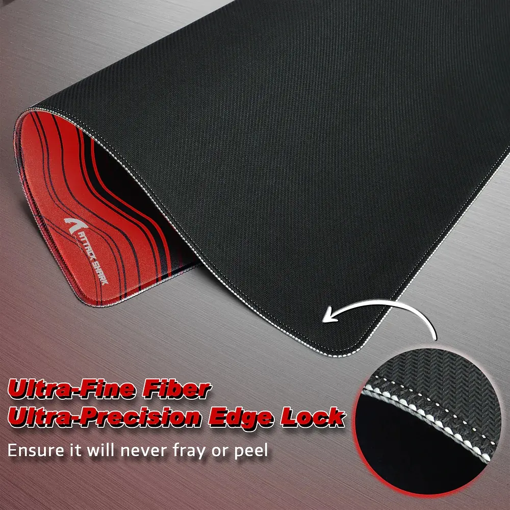 Ігрова поверхня Attack Shark CM02 450x400x4мм Contour line Black Red - фото 4